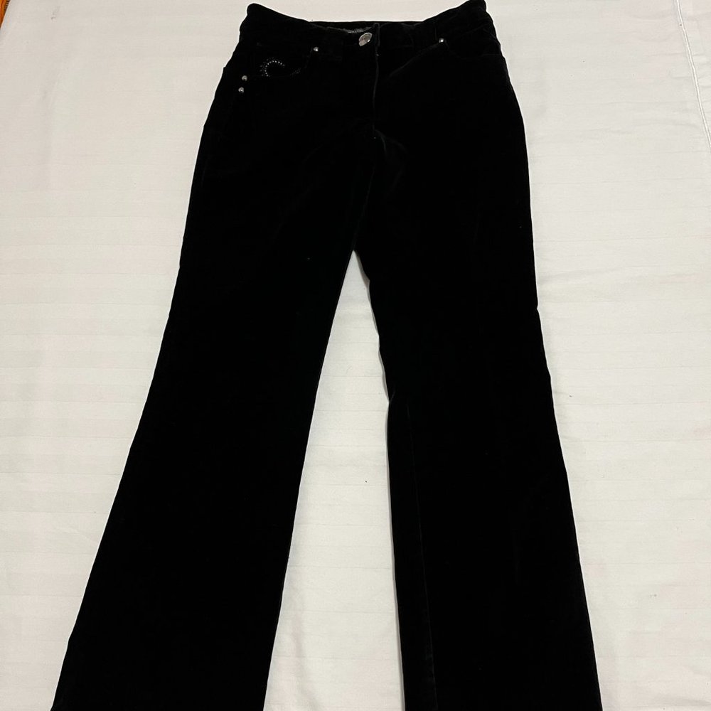 Simon Chang Denim Women's Sz 4 Velvet pants. NWOT